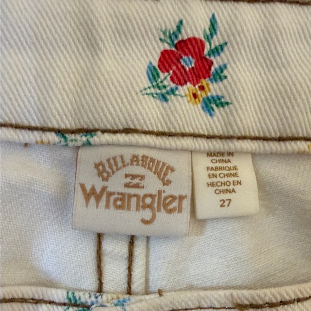 Billabong X Wrangler She's Cheeky High Rise Floral Jeans Size 27 - Picture 2 of 9